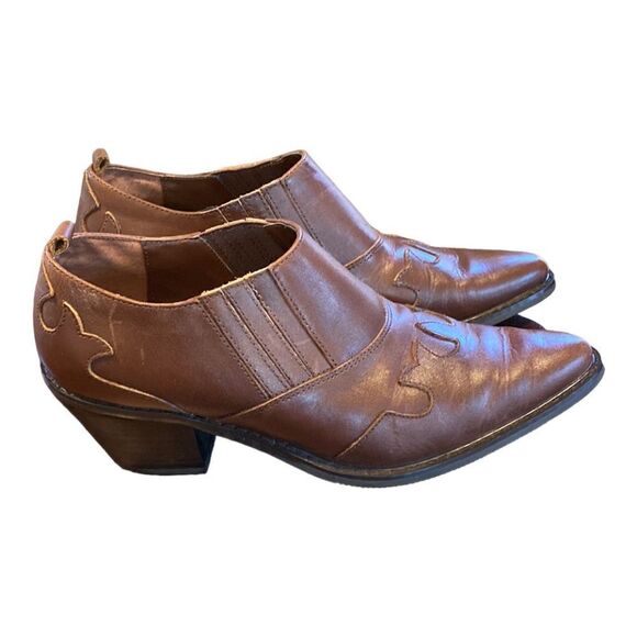 Covington Winklepicker Stacked Ankle Booties Size 7.5 - Picture 5 of 11